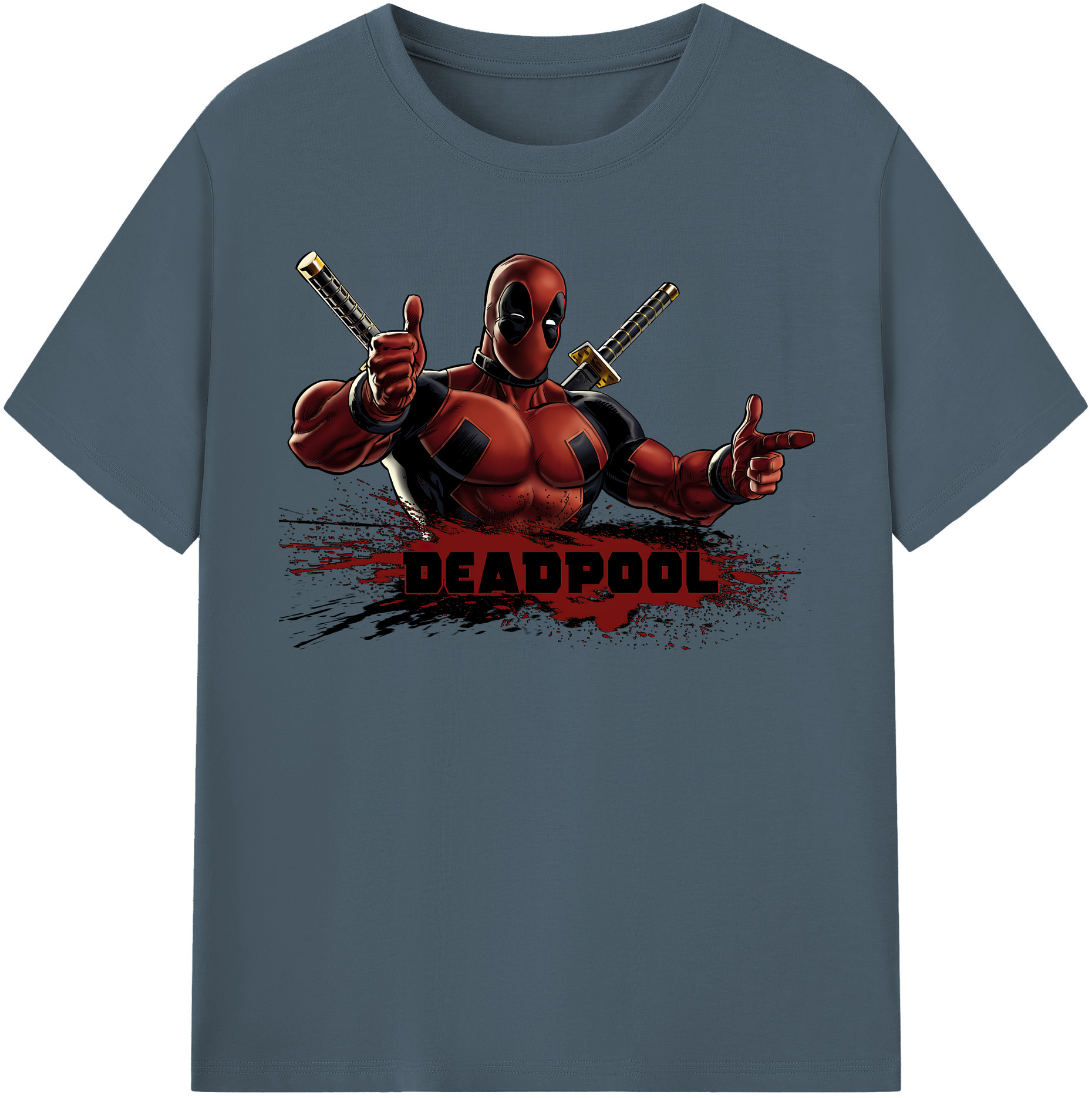 （画像用） Deadpool デッドプール 綿100％半袖Tシャツ（フロントプリント）